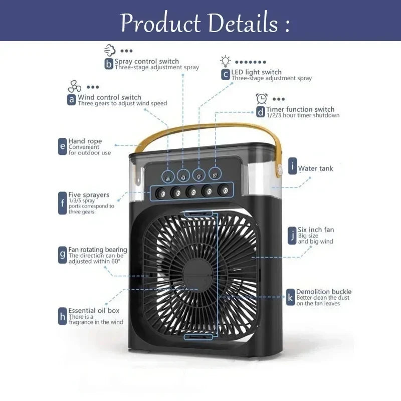 CoolMate Portable Night Light Air Cooler
